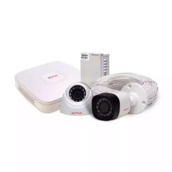 CP Plus 2MP White & Black Dome & Bullet HD Camera 4 Channel Digital Video Recorder Kit - Comprehensive Surveillance