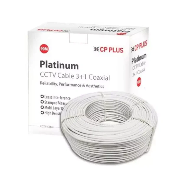 CP Plus Platinum 90m Copper 3 Plus 1 CCTV Cable CP-ECC-90RS is a high quality surveillance