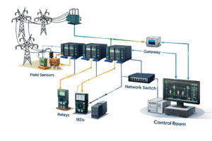 Role of SCADA in Electrical Testing & Commissioning at Site for substation automation.
