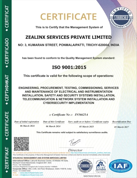 ISO 9001 Certificate